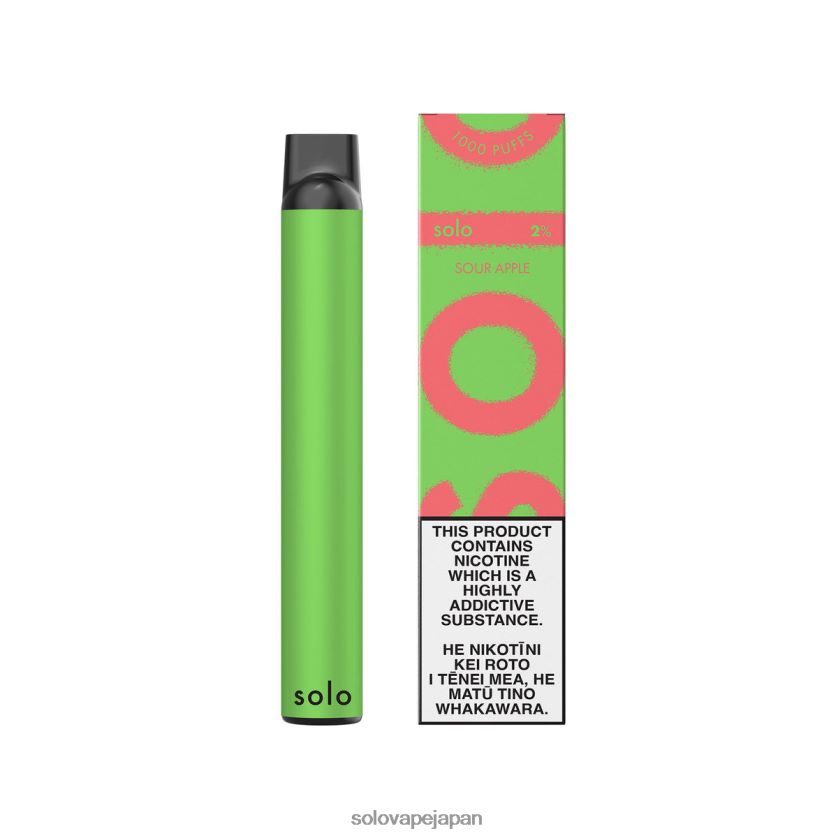 Solo 使い捨て電子タバコ 酸っぱいリンゴ ZLR4R25 - Solo Vape Puffs